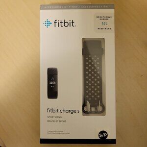 Brand New In Box (BNIB) Black FitBit Charge 3 Sport Band (size Small)